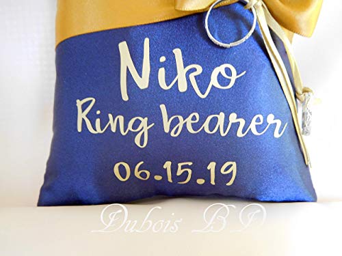 Personalized Dog Ring Bearer Pillow Wedding Pillow Dog Ring