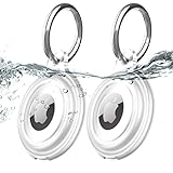 2 Pack IPX8 Waterproof AirTag Keychain Holder