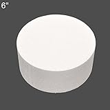 Round Cake Dummy Styrofoam Slice White Baking Diameter Practice Dummy 4/6/8inch size 6