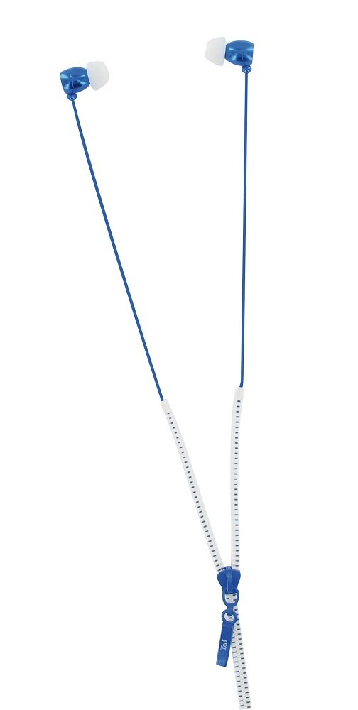 T'nB Zipper Earphones for MP3 Blue
