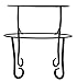 American Metalcraft TLSP1219 Wrought Iron Pizza Stand with Curled Feet, Two-Tier, 12