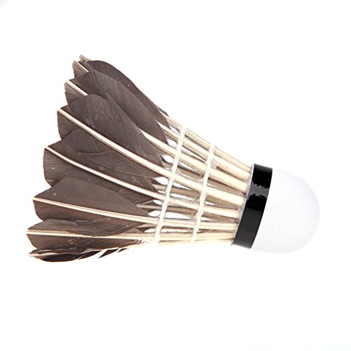 High Quality 12PCS Black Shuttlecocks Badminton Goose Feather Cork Outdoor Sports Accessories - Thumbnail 5