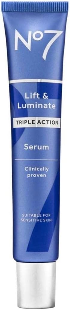 No7 Lift & Luminate Triple Action Serum 75ml for Visible Wrinkles & Tighter Skin