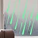Yanqiao 12pcs/Set Meteor Luminous Stars Noctilucent Glow in The Dark Wall Decals Living Room Bedroom Kids' Room Nursery D¨¦cor Home Decorative DIY 3D Wall Stickers Gifts