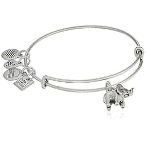 Alex and Ani CBD17EFRS Charity By Design, Elephant II Rafaelian Silver Bangle Bracelet