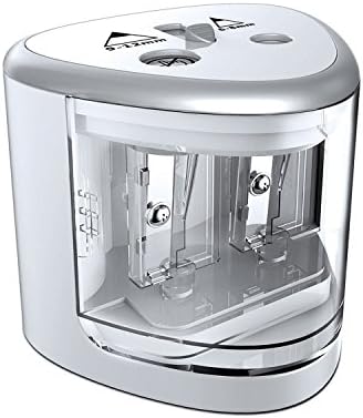 Oureili Battery Operated Electric Pencil Sharpener Colored Pencils Sharpener automatic pencil cutter for kids, adults, artists, or sharpeners for pencils, office professional pencil sharpener (Grey)