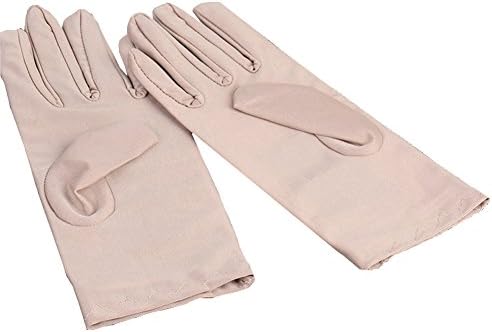 YinWen Women's Dress Wrist Length Stretch Satin Bridal Gloves Champagne