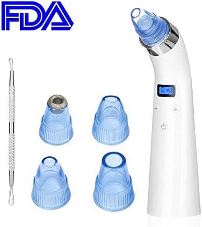 Blackhead Vacuum Extractor, Lenofocus Electric Blackhead Remover Tool Kit Pore Cleanser Acne Comedone Suction Removal Tool for Facial Skin Nose Black Head Blemish Pimple Treatment