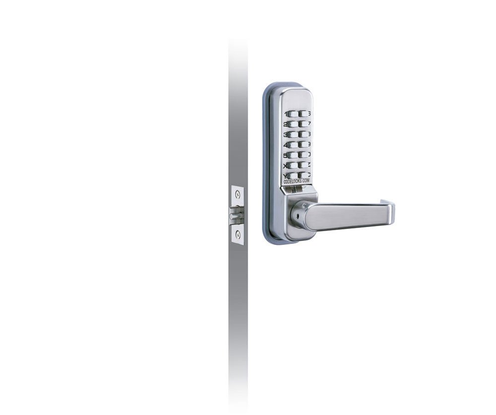 Codelocks 0415 SS CL415 Tubular Mortice Latch Mechanical Lock, PVD Stainless Steel
