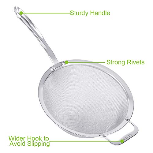 Stainless Steel 18/8 Mesh Strainer, 30 Mesh Extra Fine Quinoa Sieve