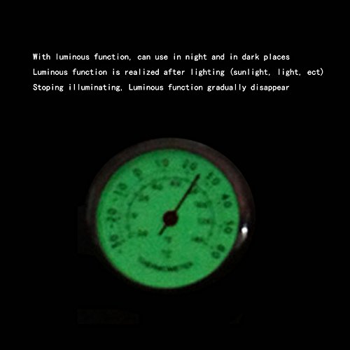 idain Car Dashboard Hygrometer - Mini Vehicle Hygrometer Decoration Air Vent Cilp - Thumbnail 5