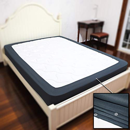 N&Y HOME Box Spring Cover, Sleek Alternative for Bed Skirts, Elastic