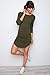 DREAGAL Women's 3/4 Sleeve Irregular Hem Shirt Dress