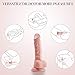 Realistic Ultra-Soft Dildo for Beginners with Flared Suction Cup Base for Hands-Free Play, PALOQUETH Flexible Dildo with Curved Shaft and Balls for Vaginal G-spot and Anal Prostate Play 6.7 Inch