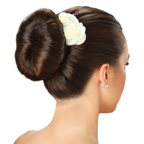 759Shop Hot Buns 2 Piece Magic Hair Styling Styler Twist Ring Former Shaper Doughnut Donut Chignon Bun Maker Clip Hair Curler Accessory Small & Large (Dark Brown) - Thumbnail 2