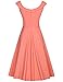 MUXXN Womens 1950s Scoop Neck Off Shoulder Cocktail Dress(S,Pure Peach)