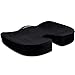 Aylio Coccyx Seat Cushion | Back Support, Tailbone Relief, Washable Cover (Black)