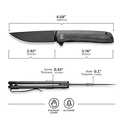 CIVIVI Bo Pocket Knife, Brad Zinker Design Liner