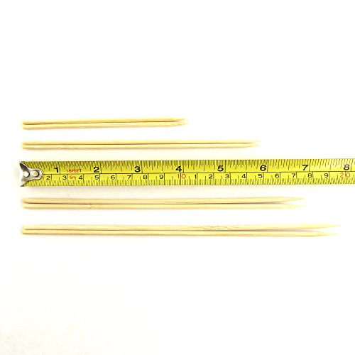 BambooMN Brand - Premium Round Sharp Point Bamboo Skewers 5.9" X 3mm - 300pcs