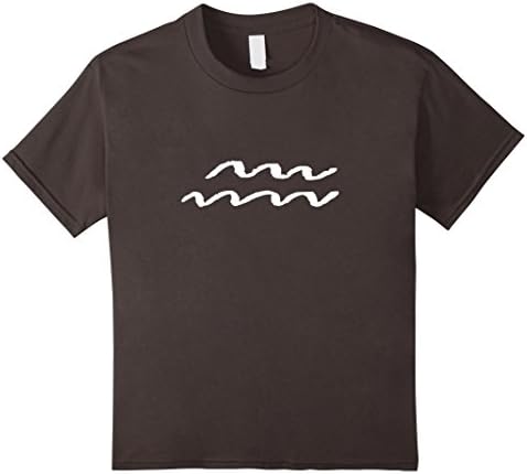 unisex-child Aquarius the Water Bearer T-Shirt, Aquarius Zodiac Sign 10 Asphalt