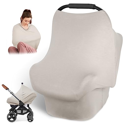 Metplus Car Seat Canopy and Stroller Cover for Babies - Breathable Nursing Cover for Breastfeeding - Perfect Baby Gift