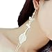 Willtoo Butterfly Dragonfly Leaf Drop Long Chain Dangle Earrings Cute Jewelry (Silver)