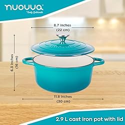 Cast Iron Dutch Oven with Lid – Non-Stick