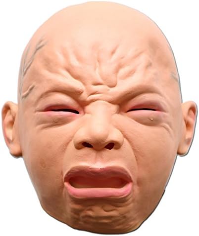 Novelty Halloween Costume Party Latex Rubber Creepy Cry Baby Face Head Mask