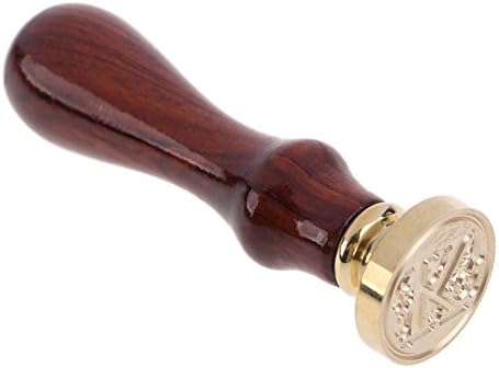 Tomtopp Sealing Wax Classic Initial Wax Seal Stamp Alphabet Letter A Retro Wood (K)