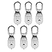 Nxtop Stainless Steel Wire Rope Crane Pulley Block M20 Lifting Crane Swivel Hook Single Pulley Block Hanging Wire Towing Wheel 6Pcs