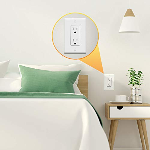 2 Electric+Receptacle+Wallplate+Standard+Polycarbonate