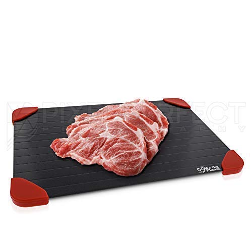 Defrosting Tray And Food Thermometer Bundle - Perfect For Thawing Frozen Meats Quickly And Safely - Easily Check Food Temperature After Cooking