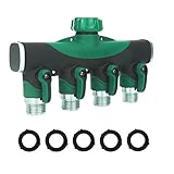 SIPIK 4 Way Hose Splitter, Hose Splitter for Garden 4 Way Water Tap Converter Connector Splitter Hose Pipe Adapter Garden Irrigation Watering(8.07 x 4.72 x 1.87).