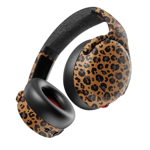 Skullcandy Crusher ANC 2 Wireless Bluetooth Over-Ear-Kopfhörer, Multisensorischem Bass, Active Noise Cancelling, 60 Stunden Akkulaufzeit -Leopard