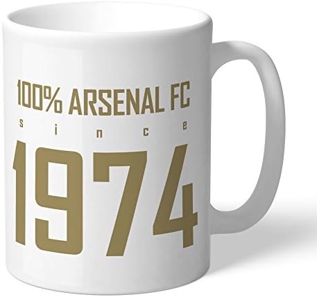 Official Personalized Arsenal FC 100 Percent Mug - FREE PERSONALISATION