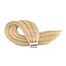 Moresoo 14inch Tape in Highlighted Hair Extensions Human Hair Color #16 Golden Blonde Highlighted #22 Blonde Remy Human Hair Extensions Tape in 20PCS 50G Per Package