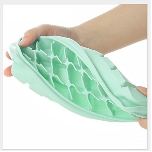 Silicone Ice Cube Tray, Naisidier 2 Pack Ice Cube Molds with Lid Easy Release Summer Ice Cube Maker with 72 Shaped Cubes BPA Free for Whisky Cocktail Fruit Juice Cooling