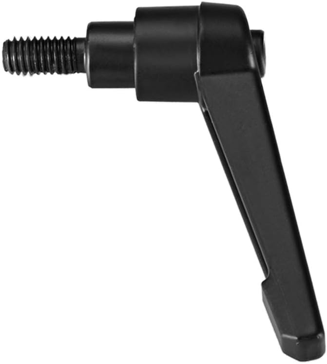 sourcing map M6 x 12mm Handle Adjustable Clamping Lever Thread Push Button Ratchet Male Threaded Stud Knobs Locking Rotating Screw Handles Quick Release Bolt Black - Image 3