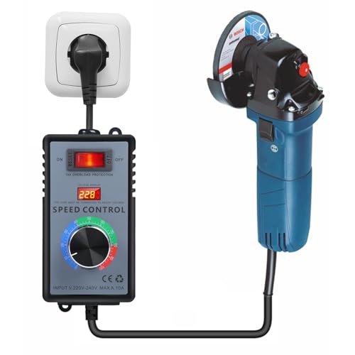 Ailao Speed Controller 220V Motor Speed Controller 220V Use for Angle Grinder/Hand Drill Blower/Circular Saws Voltage Regulator Power of 4KW