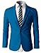 H2H Mens Slim Fit Single One Button Blazer Jackets with Pocketchief Trim