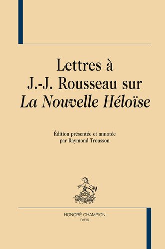 Lettres à J.-J. Rousseau sur 
