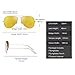 Retro Polarized Aviator Sunglasses Flash Tinted Lens Eyeglasses for Women Men UV400 (Gold Alloy / Polarized Yellow)
