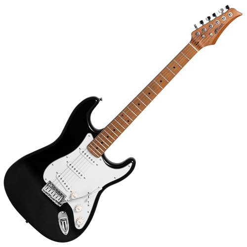 Tiger ELG-BK Full-Size SSS Electric Guitar - Black
