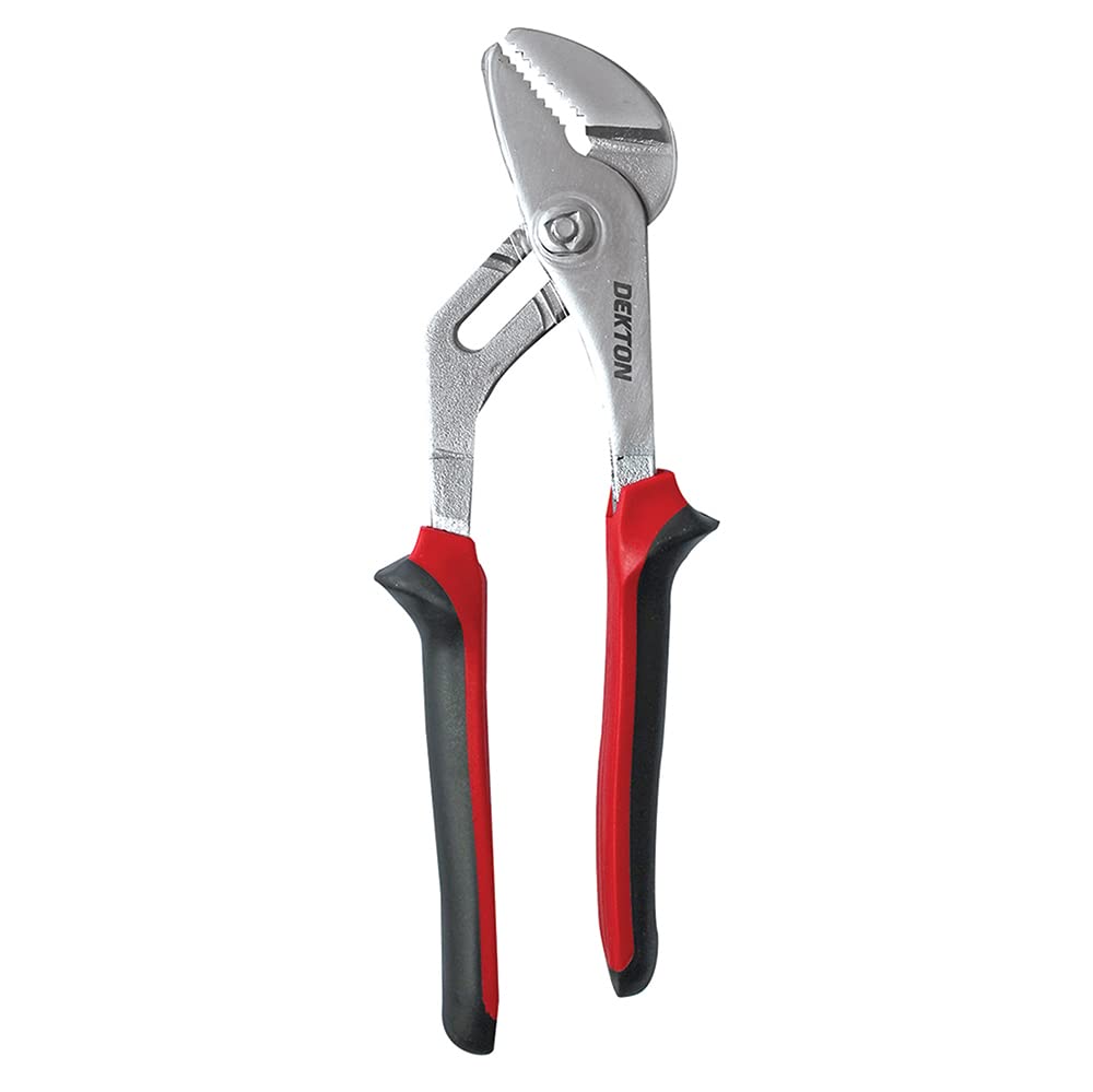 Dekton 12" Water Pump Plier-Pro-Heat Treated Carbon Steel| Coated Anti-Slip Handles| Deep Grooves for Better Grip| Satin Head Finish| Adjustable Groove Joint Pliers for Plumbing, Gripping, Turning