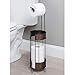 mDesign Decorative Free-Standing Metal Wire Toilet Tissue Paper Roll Holder and Dispenser - Bathroom Storage Organizer for 3 Extra Reserve Rolls - Holds Mega Rolls - Bronze