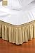 Wrap Around Style Easy Fit Elastic Bed Ruffles for King and Queen Size Beds