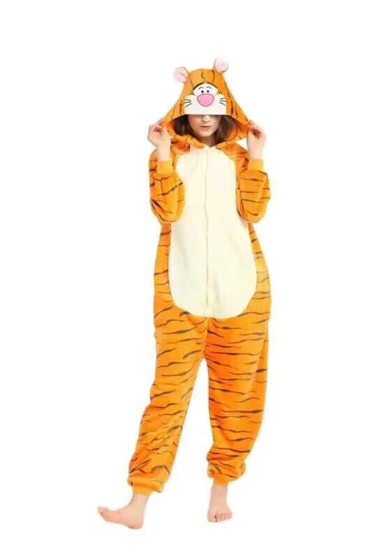 NC Joystart Adult Onesie Animal Pajamas Unisex Carnival Halloween Cosplay Costume Sleepwear (Large, Tigger)