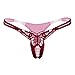Likero Women Sexy Pendant Pearl G-String Panties Low Waist Thongs Underwear Panties (Wine)