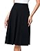 Kate Kasin Casual Skirt Cotton Circle Swing Skirts for Women (XL, Black)