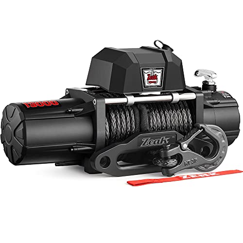 ZEAK 13000 lb. Premium Electric Winch 12V Waterproof Synthetic Rope